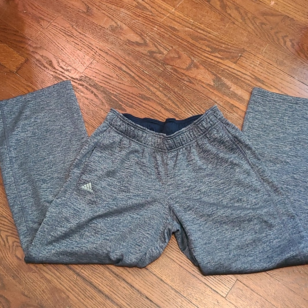 Navy blue Adidas climawarm sweatpants